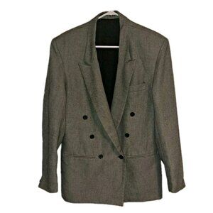 RETRO Blazer Jacket BROWN Womens Small VINTAGE MADE IN USA LUXURY